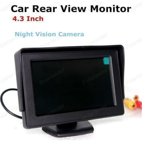 480 x 272 4.3 Inch Car Rear View Monitor TFT-LCD 2-channel Input with Night Vision Camera