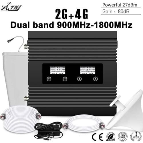Global Frequency!LCD display!Tri- BAND 900/1800/2100mhz speed 2g/3g 4g Smart mobile signal booster signal repeater amplifier