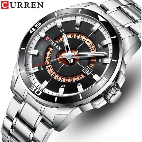 Men Watches CURREN Top Brand Luxury Fashion Quartz Mens Watch Steel Waterproof Sports Male Wrist Watch Clock Relogio Masculino