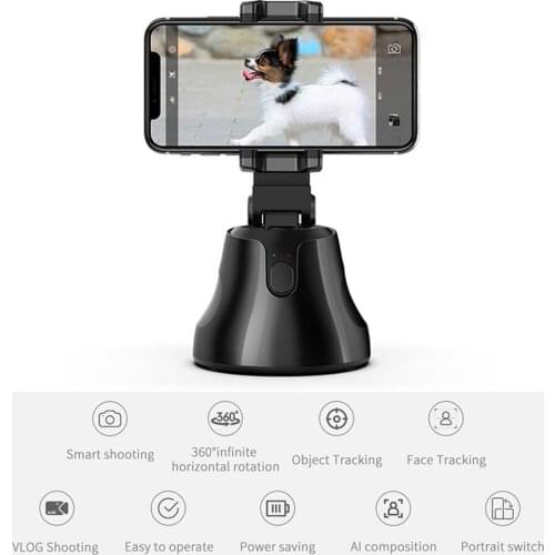 Portable Auto-tracking Smart Capture Selfie Sticks 360 Rotation Auto Face Tracking Camera Smart Shooting Auto Phone Holder