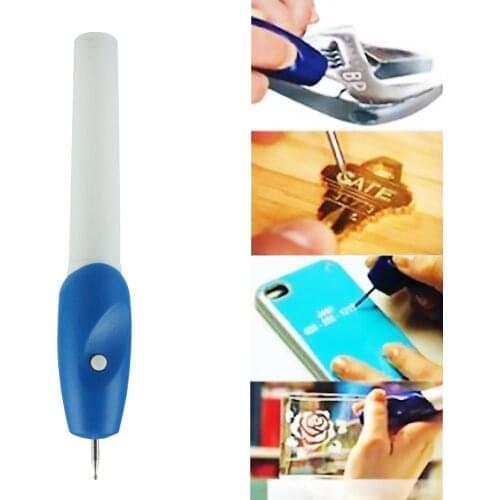 DIY Electric Mini Engraving Pen Machine Metal Chisel Mark Plastic Glass Corrosion Engraving Tool Automatic Engraving Pen Use AA