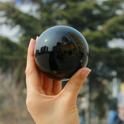 4cm-18cm +Stand Natural Black Obsidian Sphere Large Crystal Ball Healing Stone+pedestal