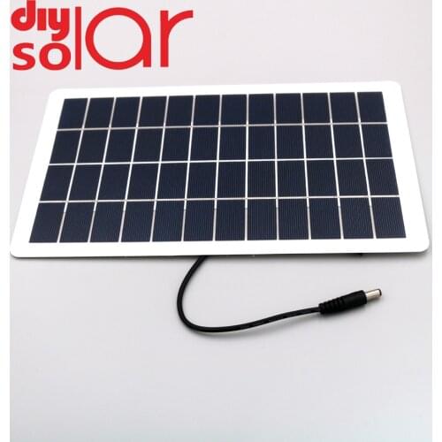 12V 6V DC Solar Panel 5W 7.5W DC5.5*2.1 Battery Charger Voltage Regulator Power Bank Outdoor Solar Cell 18650 3.7V 7.4V 12.6V