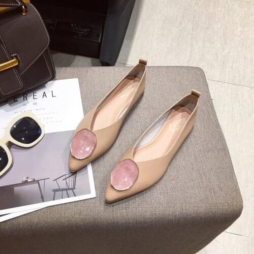 Pointed Toe Autumn Shoes Women Shallow Slip On Ladies Office Soft Scoop Shoes Casual Summer Women Flats Shoes Loafers