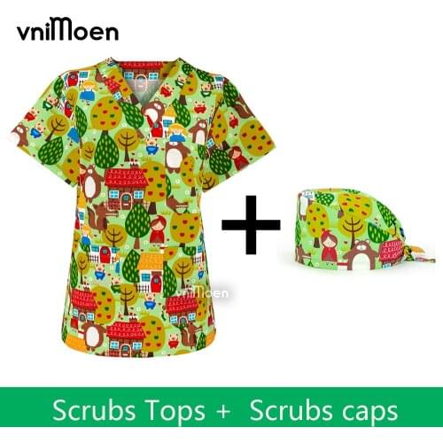 Vnimoen Pet Clinic Doctor Nurse workwear High Quality Solid Color Nursing Scrubs Women Uniforms hospital Doctor Work Clothing