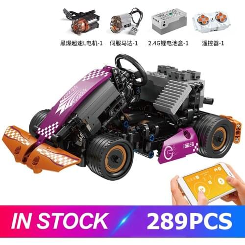 MOULD KING High-Tech The APP RC Motorized Go-Kart Racing Car Model Climbing Car Building Block Kids DIY Toys Christmas Gifts