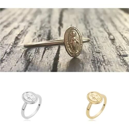Women Fashion Personality Virgin Mary Rings Religious Jewelry