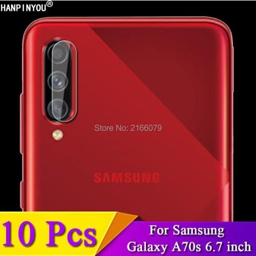 10 Pcs/Lot For Samsung Galaxy A70s 6.7" Clear Rear Camera Lens Back Protective Protector Cover Soft Tempered Glass Film Guard
