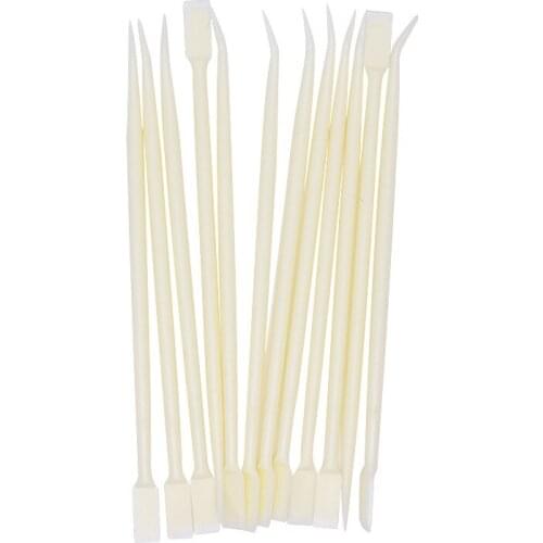 10Pcs 2 Way Plastic Fake Eyelash Perming Stick Tool False Eyelash Tweezers with Hot Glue Spoon Fake Eye Lash Applicator Eyelash