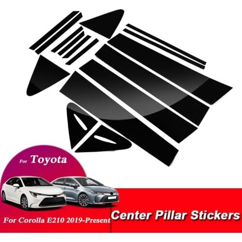 16PCS For Toyota Corolla E210 2019-Present Car Window Center Pillar Sticker Trim External Decoration Films Auto Accessory