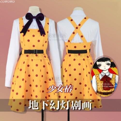 Anime! Shojo Tsubaki Midori Game Suit Lovely Dress Uniform Cosplay Costume Halloween Party Role Play Clothing For Women Any Size