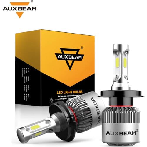 Auxbeam 72W Car LED Headlight Bulbs H7 H11 H1 H3 9005 9006 9012 5202 H27 COB Auto Headlamp Car Light 8000lm 6500K Series F-S2
