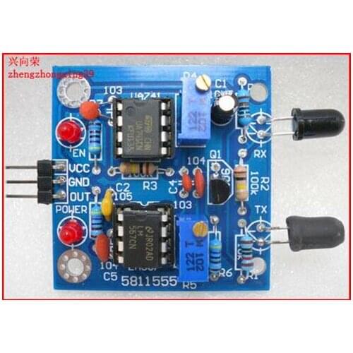 Free Shipping!!! 5pcs Infrared sensor / car black and white line tracking obstacle avoidance /Electronic Component