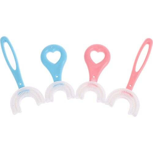 Childrens Toothbrush U-shaped soft rubber brush head Baby Children Brushing Teeth Cleaning Teeth