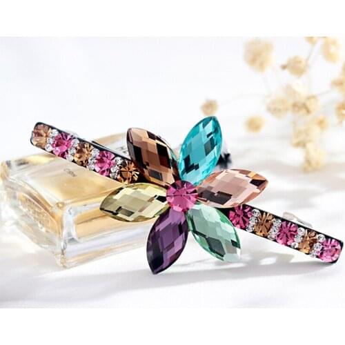 Now Hair Barrette for Women wedding accessories hair comb para Cabelo Gorgeous colorful Acrylic Rhinestone hairband LS3018