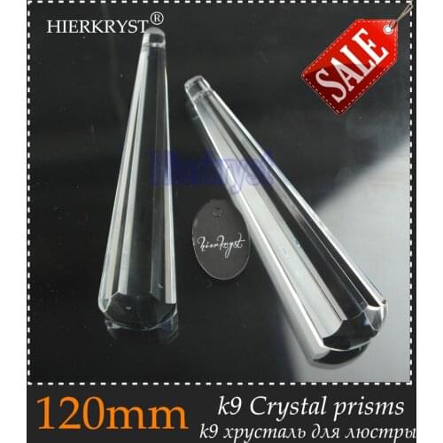 HIERKYST 10 pcs K9 Glass Crystal Prisms Pendants Chandeliers Parts Lustres Rainbow Lamp Lighting Hang Drops 120mm 4.72" #1945A