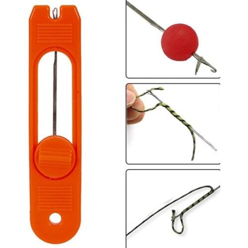 Bait Needle Retractable Portable Orange with Hook Drop Shipping Carp Bait Needle for Outdoor Angling Baiting Drill Fishing Tool