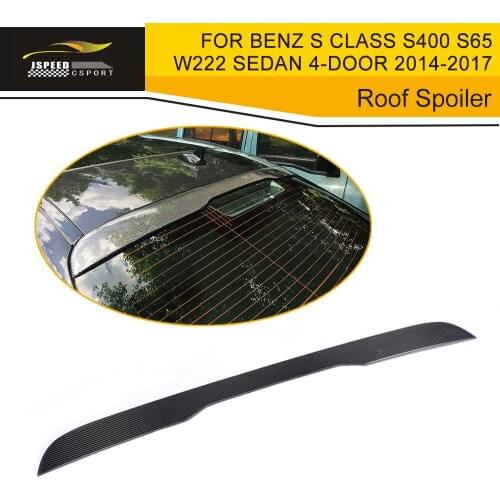 Carbon Rear Roof Spoiler Wings Lip Car Styling for Benz S Class S400 S65 W222 Sedan 4-Door 2014-2017