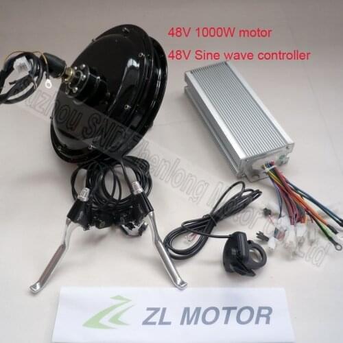 Electric bicycle motor conversion kit 48v 1000w/ebike modify sine wave controller thumb throttle and brake lever G-S008