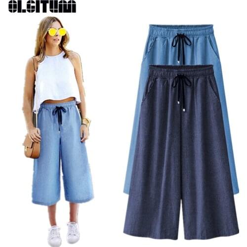 Summer Women Pants Casual Thin Loose Trousers Female Ankle-length Pants Plus Size M-6XL Calf-length Pants for Lady PT099
