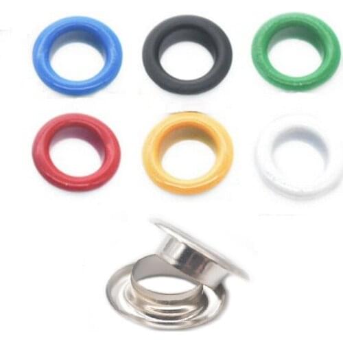 50 Pcs 6 8 10mm Grommets Eyelets With Washer For Leathercraft Scrapbooking Shoes Belt Bag Tags Cloth Canvas DIY 6-Colors Choice