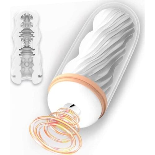 Masturbator For Man Spiral Sucking Channel Transparent Aircraft Cup Real Vagina Adult Sex Products Vacuum Pocket Pussy Sex Toys