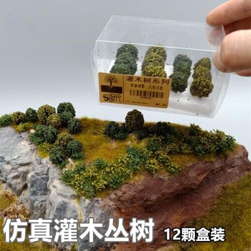 Shun sheng model shrub vegetation train railway construction sand table landscape tree model diy material set scene
