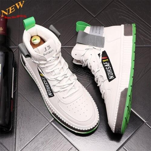 Fashion Men High Tops Hip Hop Punk Sneakers Flat Casual Board Shoes Zapatillas Hombre