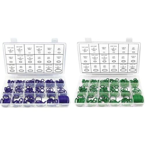 270pcs Seal O-ring Kit Repair Car Air Conditioning Rubber Sealant Box Set 18 Sizes Gasket Sealing Ring Rubber Kit