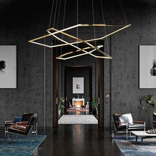 Nordic LED Pendant Lights Gold stainless steel Suspension Modern Design Acrylic Hexagon Pendant Lamp living room Lighting Decor