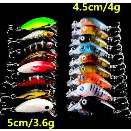 New 17pcs/set Fishing Lures Mixed Minnow Lure and Crank bait 2 Model Artificial Make Quality Professional Bass Fishing Tackle