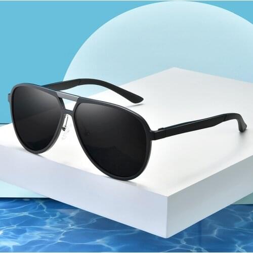 The New Aluminum Magnesium Polarized Sunglasses Ultra Light Mens Outdoor Sports Driving Glasses Sunglasses Fishing Glasses 9820