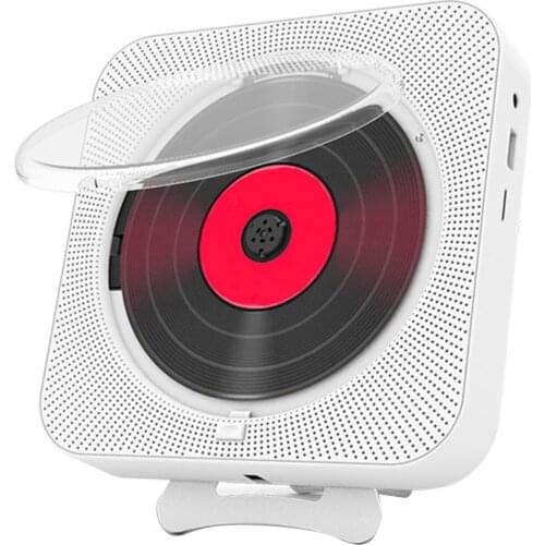 Remark) 4 color US/EU/UK plug Portable CD Player Wall Mountable Bluetooth Remote Control FM Radio HiFi Speaker with USB 3.5mm