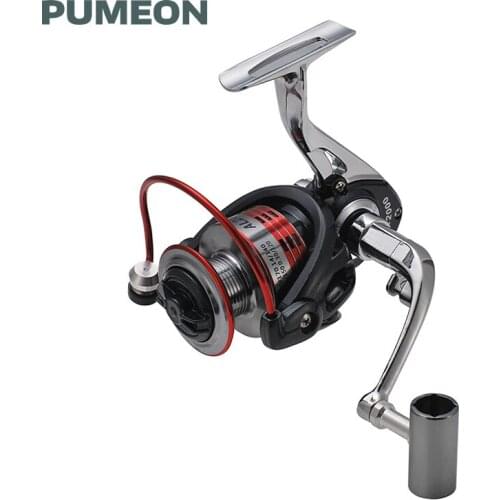 PUMEON Fishing Reel 13+1BB Gear Ratio 5.0:1 Max Drag 8KG All Metal Spool Spinning Reel Left/Right Hand Freshwater Wheels