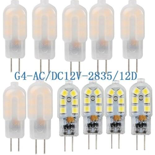 10PCS LED Bulb 3W 5W G4 Light Bulb AC 220V DC 12V LED Lamp SMD2835 Spotlight Chandelier Lighting Replace 20w 30w Halogen Lamp