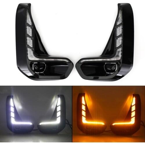Artudatech LED Daytime Running Light Fog Lamp Set For Toyota Hilux Rocco REVO MK8 2020 2021 Car Accessories