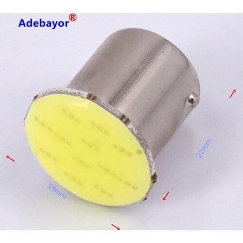 100X Super White cob p21w led 12SMD 1156 ba15s 12v bulbs RV Trailer Truck car styling Light parking Auto led Car lamp