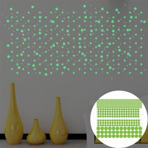 407Pcs Luminous Carving Star Point Fluorescent Home Decoration Removable Wall Sticker Children Room Decoration Wallpaper Poster