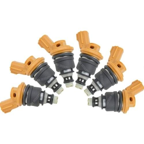 6pcs/lot fuel injectors 550cc yellow top replace for Nismo 16600-RR543 RB25 SR20 S13 S14 S15