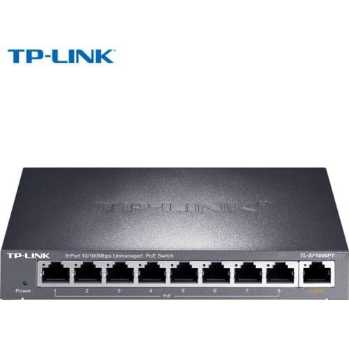 TP-Link 9 Port 10/100Mbps Fast PoE switch Power Over Ethernet switch For IP Camera AP monitoring Up 30W per (TL-SF1009PT)