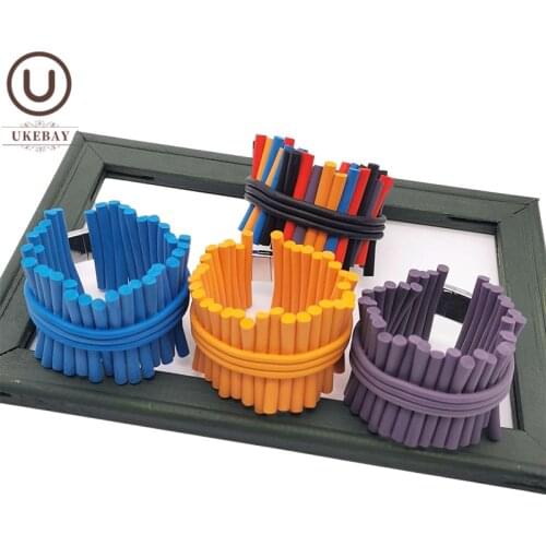 UKEBAY New Designer Handmade Bracelets For Women Charm Bangles Gothic Chain Festival Gift Multicolor Rubber Bracelet Punk Bangle