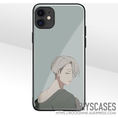 Victor Nikiforov Yuri on Ice Glass Soft Silicone Phone Case FOR iPhone SE 6s 7 8 Plus X XR XS 11 12 Mini Pro Max Cover Shell