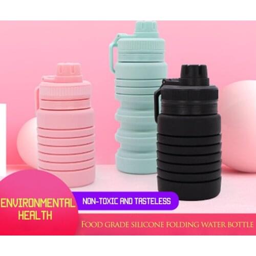 Screw Thread 550ml Fold Kettle Water Bottle Telescopic Water Cup Folding Water Bottle Outdoor Sports Large-capacity Container