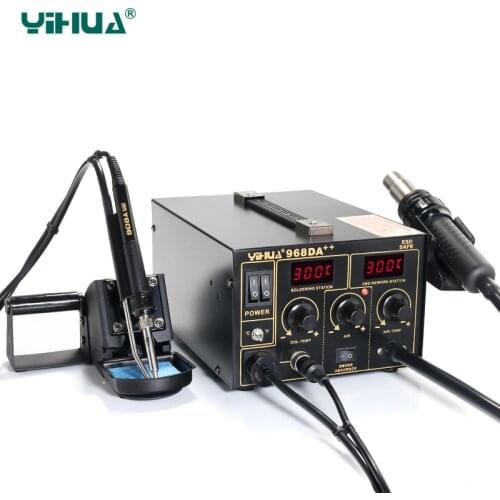 YIHUA 968DA++ Electronic Cell Phone 3 In1 Soldering , PCB / IC Rework Station 720W 220V