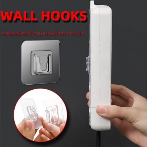 10 sets Double-sided Adhesive Wall Hooks Hanger Strong Transparent hooks for home Kitchen and Bathroom Suction cup Wall Holder