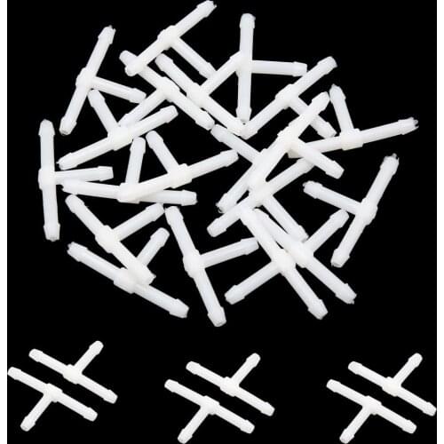 20 30 50 100 Pcs 3mm T Shape Plastic Joiner Air Water Fuel Hose Tube Connector Fuel Pipe Petrol Hose Connector Replacement