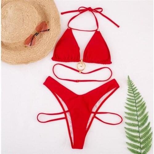 2021 Brazilian Swimwear Women Sexy Hollow Bikini Push Up Monokini Maio Biquini Padded Mujer Banador Badpak Dames Stroj Kapielowy