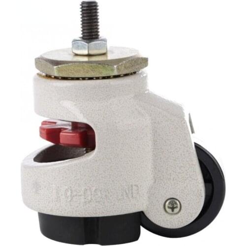 4pcs 100kg Heavy Duty Level Adjustment Caster 8*6*7.5cm Threaded Stem Industrial Roller Wheel 360 Degree Swivel Movable Caster