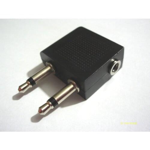 50pcs Airplane Air Plane 3.5mm Stereo Headphone Earphone Socket Adapter New