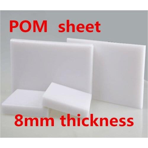 8mm thickness POM Sheet white colour Polyoxymethylene Plate Model steel CNC engraving Board Engineering plastic sheet